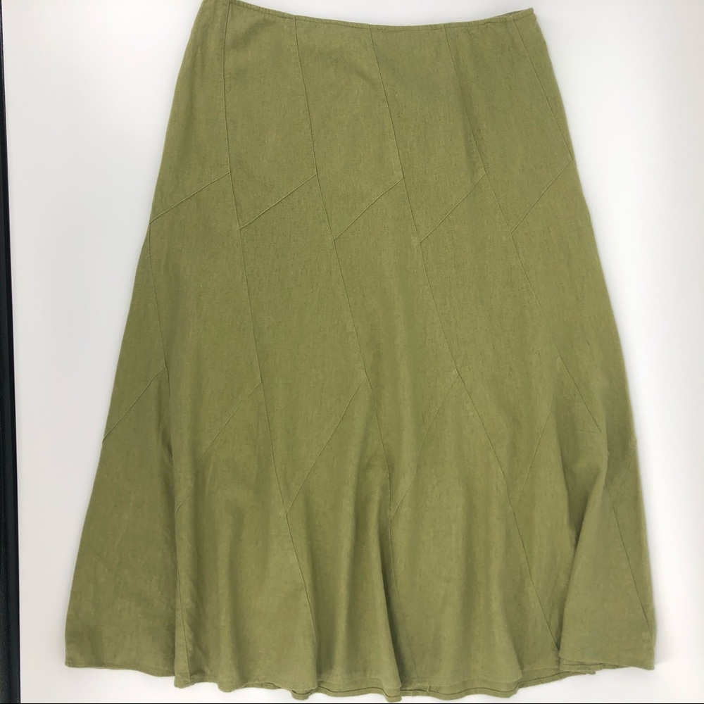 🎈Christopher Banks Celadon Green Bias Cut Skirt